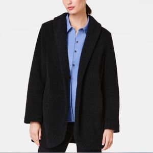 New SPANX fleece Very Black Jacket Button blazer